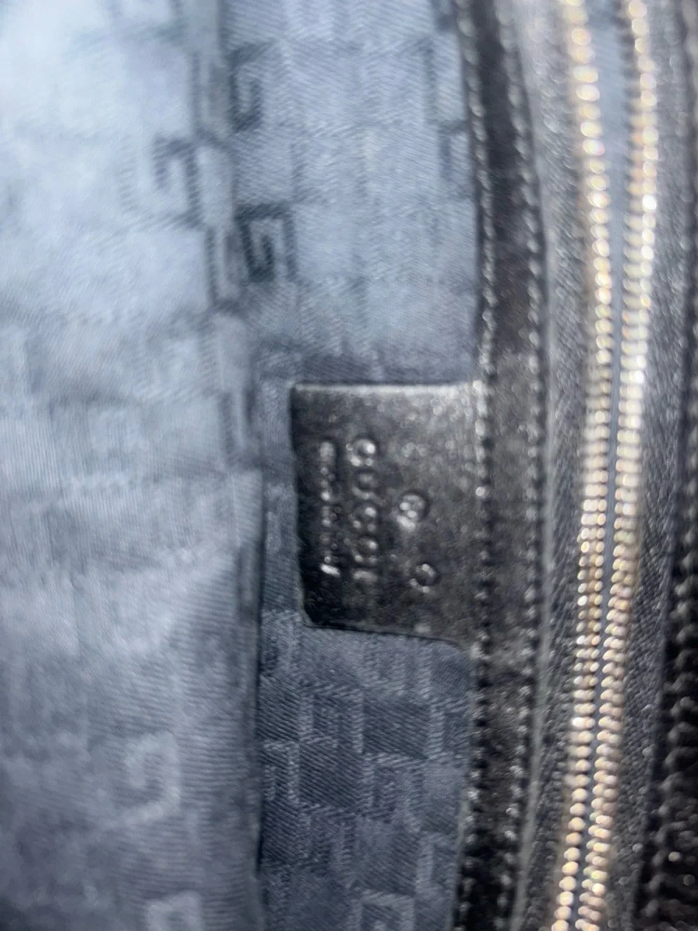 Authentic GUCCI Interlocking G Canvas Leather Handbag Black 114873 Vintage - Picture 4 of 5